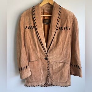 Vintage Western Jacket with Black Accents